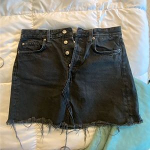H&M Black Mini Jean Skirt